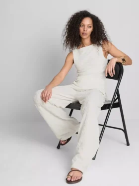 Paula Echevarría gerimpelde tanktop met kreukeffect