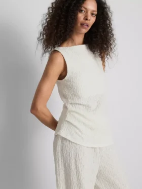 Paula Echevarría gerimpelde tanktop met kreukeffect