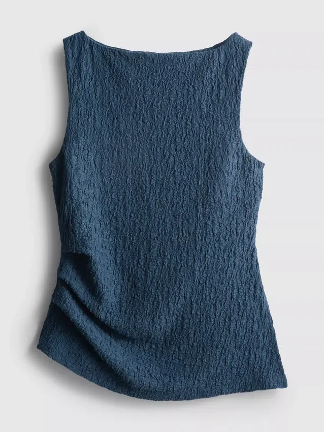 Paula Echevarría gerimpelde tanktop met kreukeffect