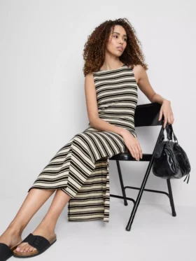 Paula Echevarría mouwloze bodycon midaxi-jurk