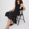 Paula Echevarría mouwloze bodycon midaxi-jurk