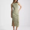 Paula Echevarría mouwloze bodycon midaxi-jurk