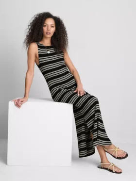 Paula Echevarría mouwloze bodycon midaxi-jurk