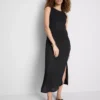 Paula Echevarría mouwloze bodycon midaxi-jurk