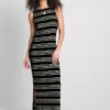 Paula Echevarría mouwloze bodycon midaxi-jurk