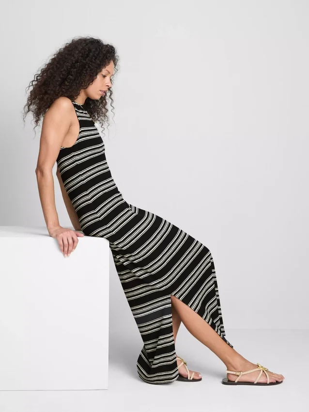 Paula Echevarría mouwloze bodycon midaxi-jurk