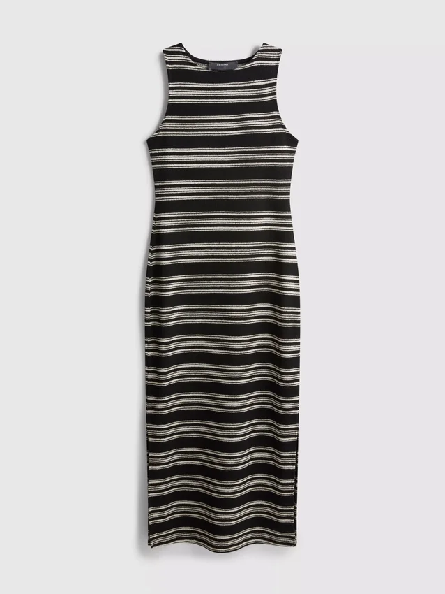 Paula Echevarría mouwloze bodycon midaxi-jurk