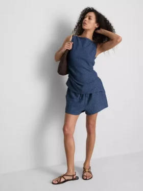 Paula Echevarría: relaxte crinkle-Shorts