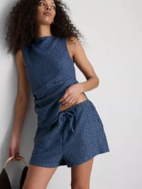 Paula Echevarría: relaxte crinkle-Shorts