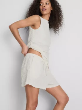 Paula Echevarría: relaxte crinkle-Shorts
