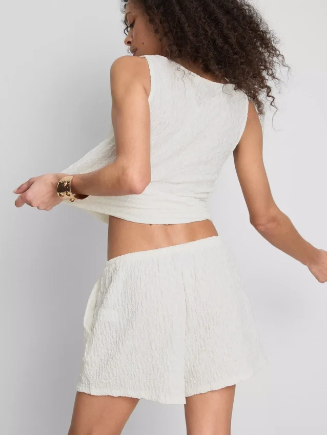 Paula Echevarría: relaxte crinkle-Shorts