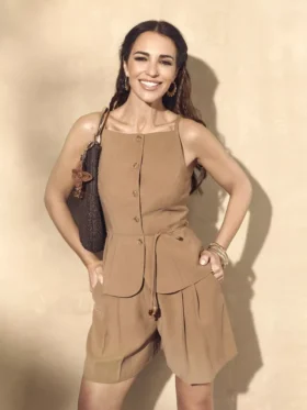 Paula Echevarría vest met peplum-zoom