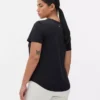 Performance-T-shirt met afgeronde zoom