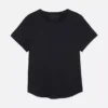 Performance-T-shirt met afgeronde zoom