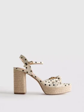 Plateausandalen met geknoopte details