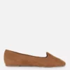 Platte schoenen van imitatiesuède