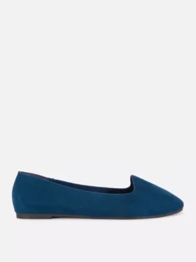 Platte schoenen van imitatiesuède