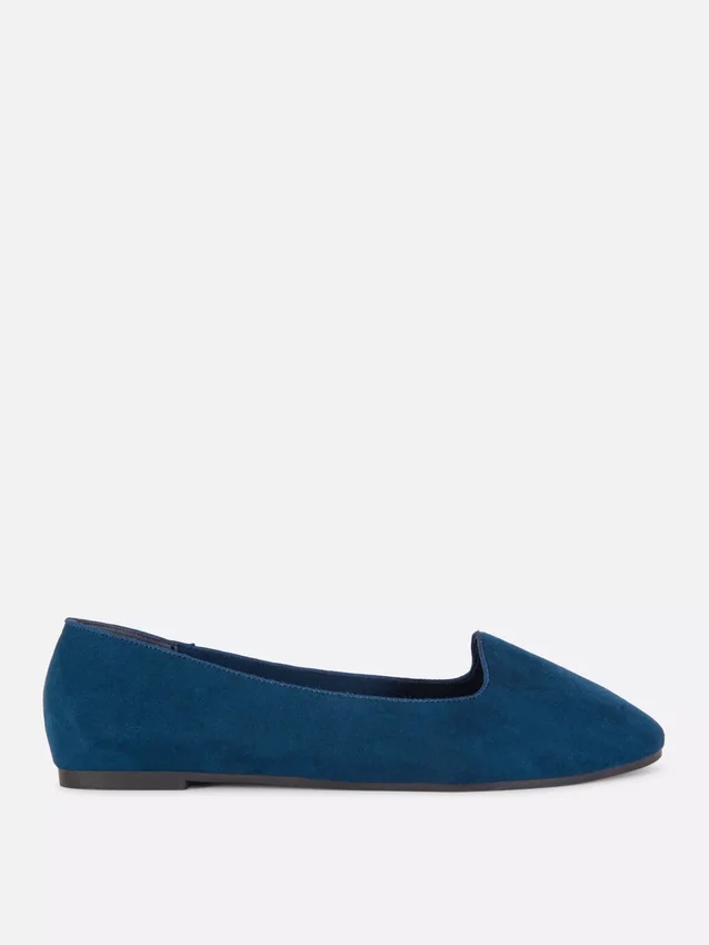 Platte schoenen van imitatiesuède