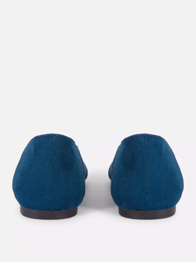 Platte schoenen van imitatiesuède