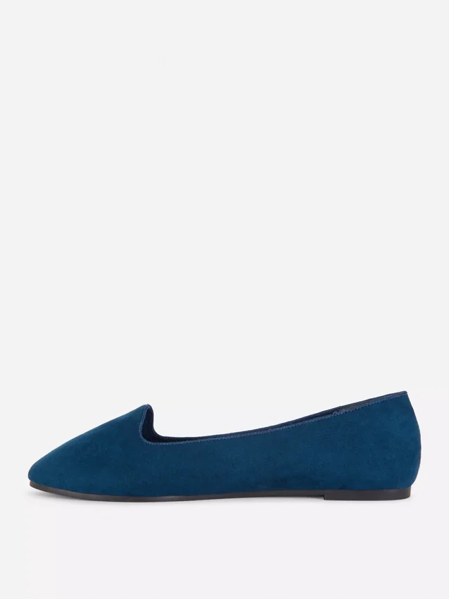 Platte schoenen van imitatiesuède