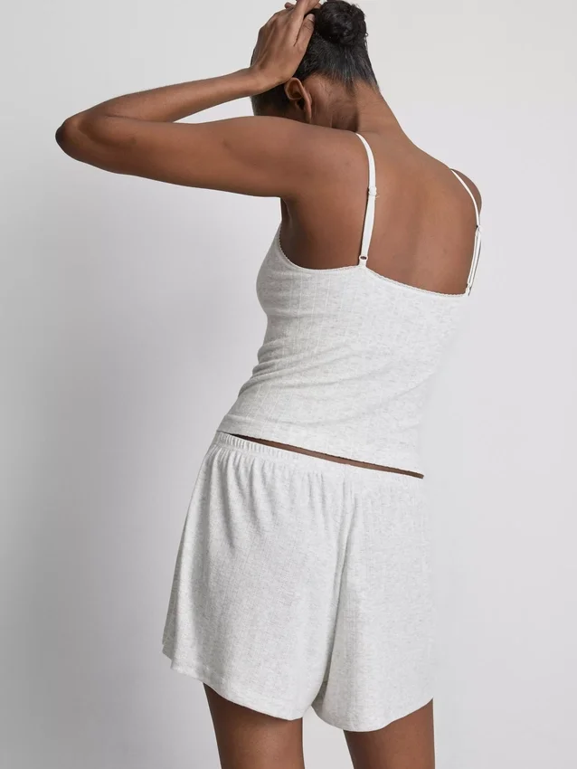 Pointelle pyjama shorts