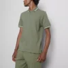 Polo met ritssluiting en structuur
