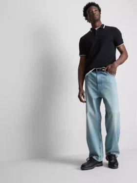 Poloshirt met honingraatstructuur