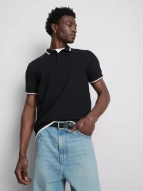 Poloshirt met honingraatstructuur