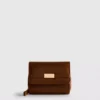 Portemonnee met ritssluiting en metallic details