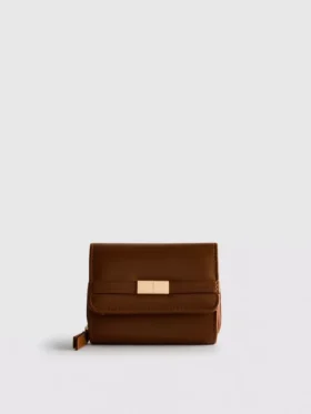 Portemonnee met ritssluiting en metallic details
