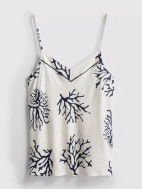 Pyjama-cami-top met koraalprint