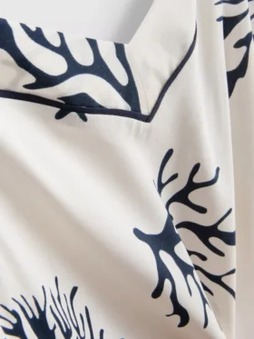 Pyjama-cami-top met koraalprint