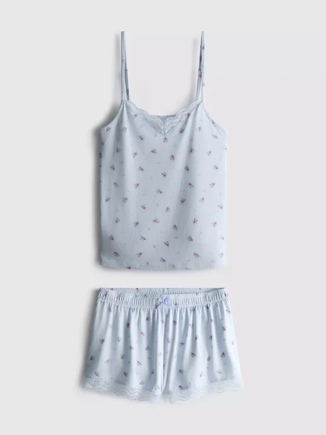 Pyjama's met bedrukt hemdje en Shorts