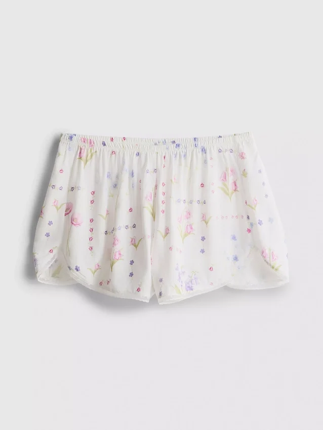 Pyjama-short met bloemenprint
