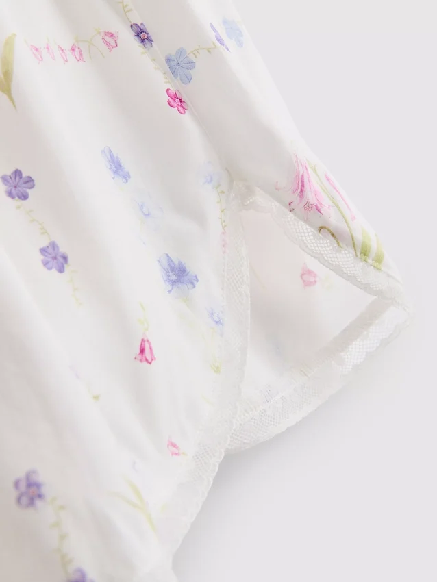 Pyjama-short met bloemenprint