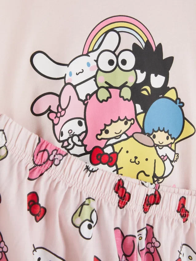 Pyjama-top met Hello Kitty- en vriendenprint