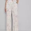 Pyjamabroek met bloemenprint en wijde pijpen