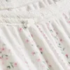 Pyjamabroek met bloemenprint in pointelle-stijl