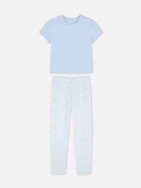 Pyjamaset met korte mouwen en print