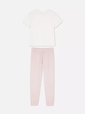 Pyjamaset met korte mouwen en print