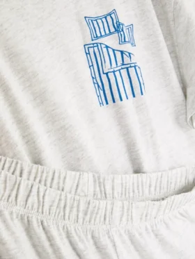 Pyjamaset met korte mouwen en print