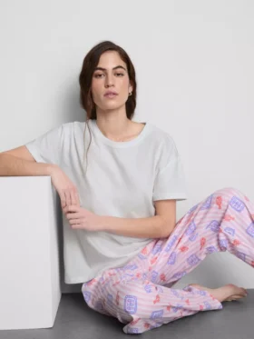 Pyjamaset van bedrukt katoen