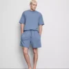 Pyjamashorts met textuur en trekkoord