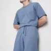 Pyjamashorts met textuur en trekkoord