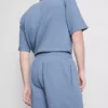 Pyjamashorts met textuur en trekkoord