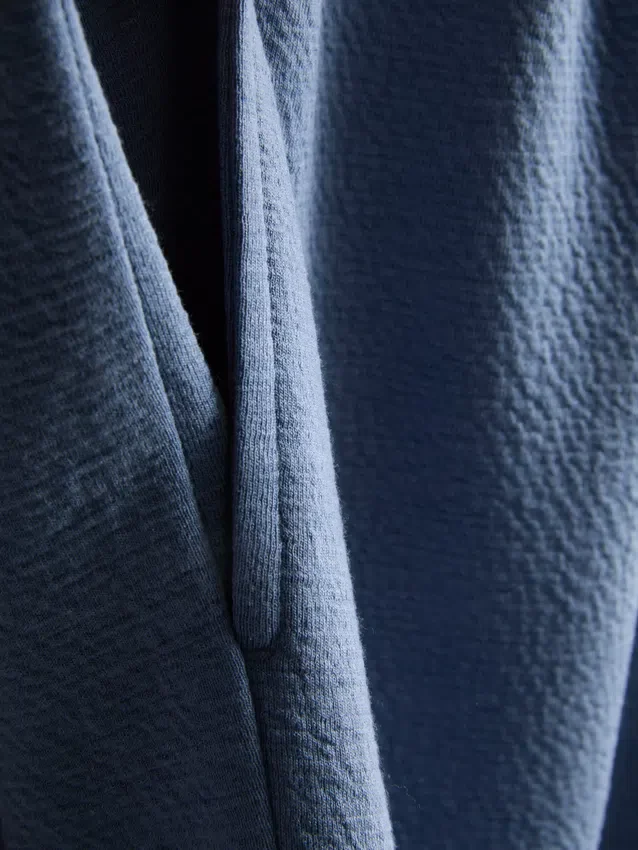 Pyjamashorts met textuur en trekkoord