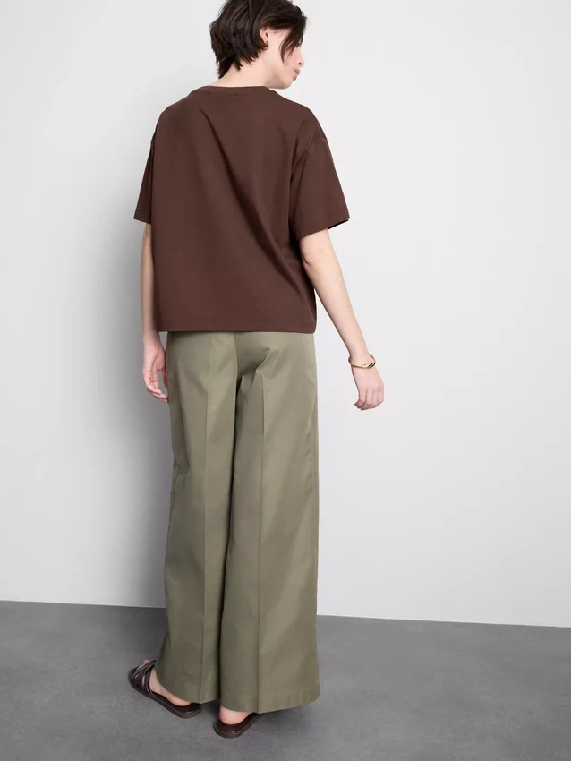 Rechthoekig katoenen T-shirt met print