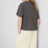 Rechthoekig katoenen T-shirt met print