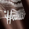 Rechthoekig katoenen T-shirt met print