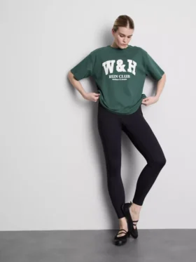 Relaxed katoenen T-shirt met print
